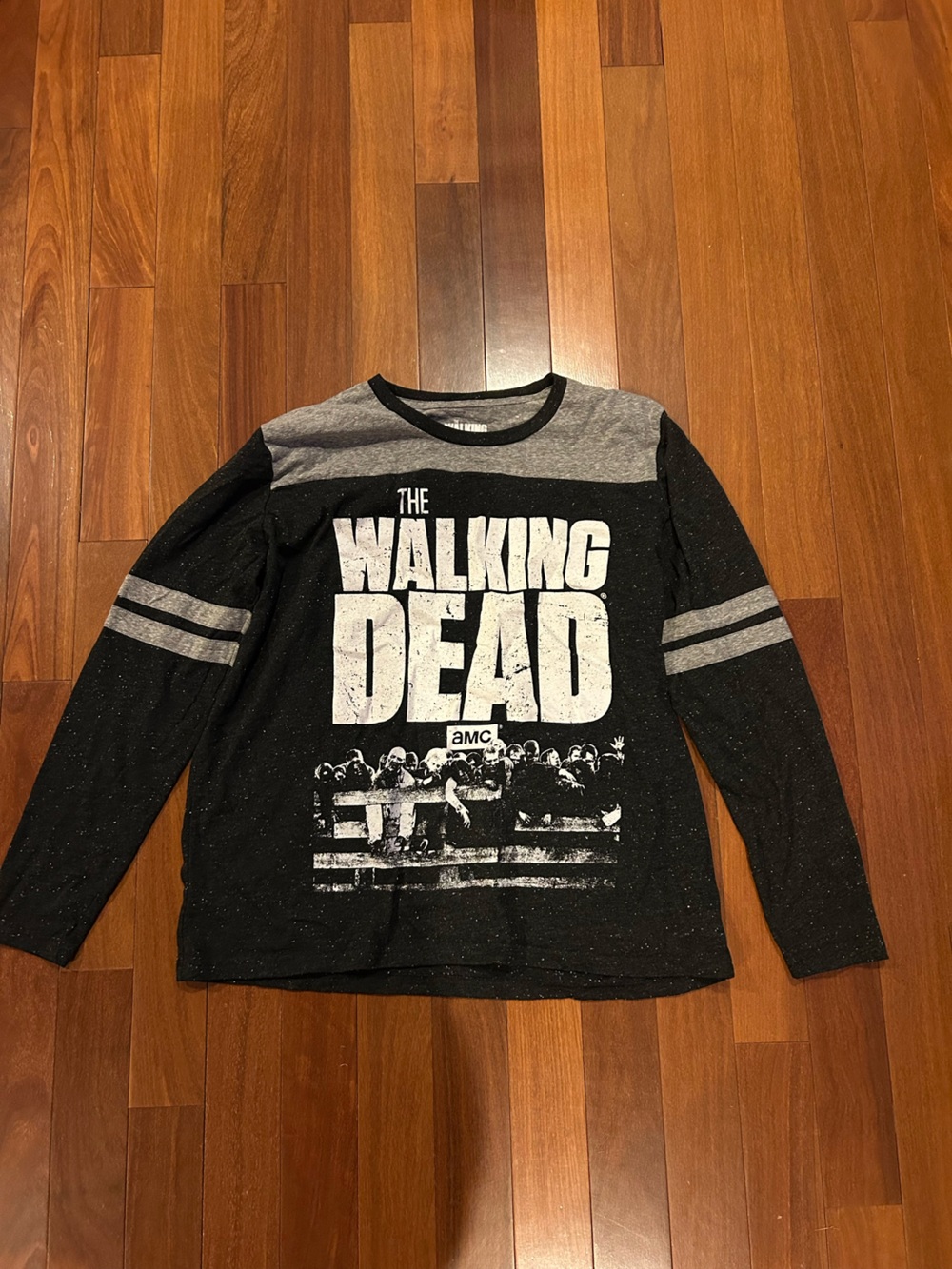 The Walking Dead AMC Promo Graphic Long Sleeve Black Tee Shirt Men Size Large xl